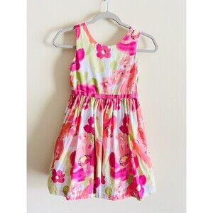 Dressed Up by Gymboree Girls Pink Floral Sleeveless Dress Full Size‎ 8